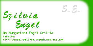 szilvia engel business card